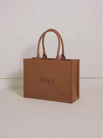 로고 가죽 토트백 다리치 브라운 Darich