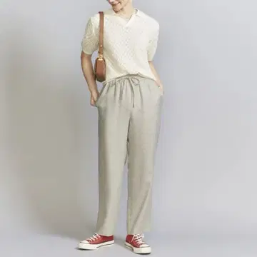 beauty&youth 린넨 라이크 드로스트 이지 팬츠
