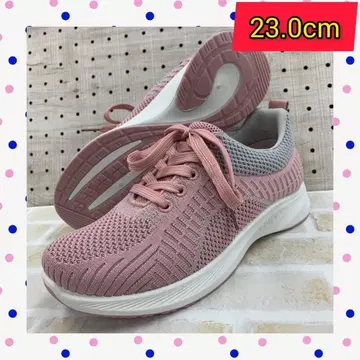 23.0cm 새상품 여성용 스니커즈 러닝화 핑크