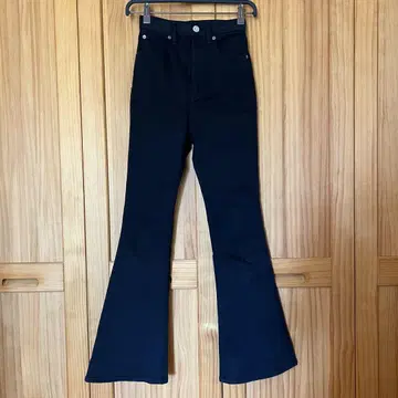 moussy 하이웨스트 플레어 데님 블랙 23
