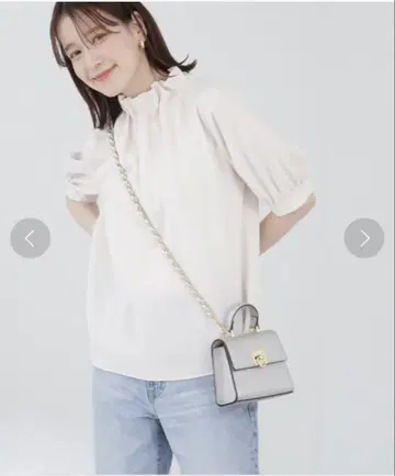 페이퍼백 5부 소매 블라우스/N. Natural Beauty Basic