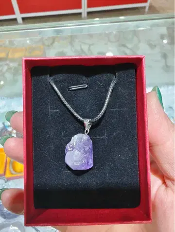 자수정 펜던트 목걸이