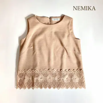 [새상품급] 네미카 컷워크 레이스 상의 슬리브리스 레리안 일본제