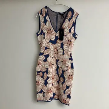 BCBGMAXAZRIA 꽃무늬 슬리브리스 원피스 S