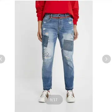 Desigual 데시구알 앵클 WEST 보이프렌드 데님