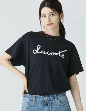 Lacoste 루즈 실루엣 하프 슬리브 티셔츠