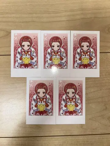 이레이스 리우라 아이타리 폴라로이드풍 트레이딩 카드 5장 세트