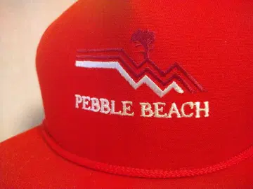 PEBBLE BEACH 빨간색 코듀로이 캡 USA제