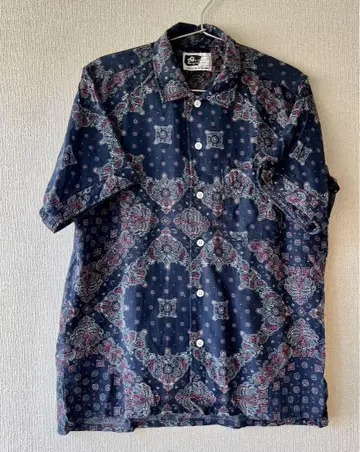 Engineered Garments 페이즐리 반팔 셔츠