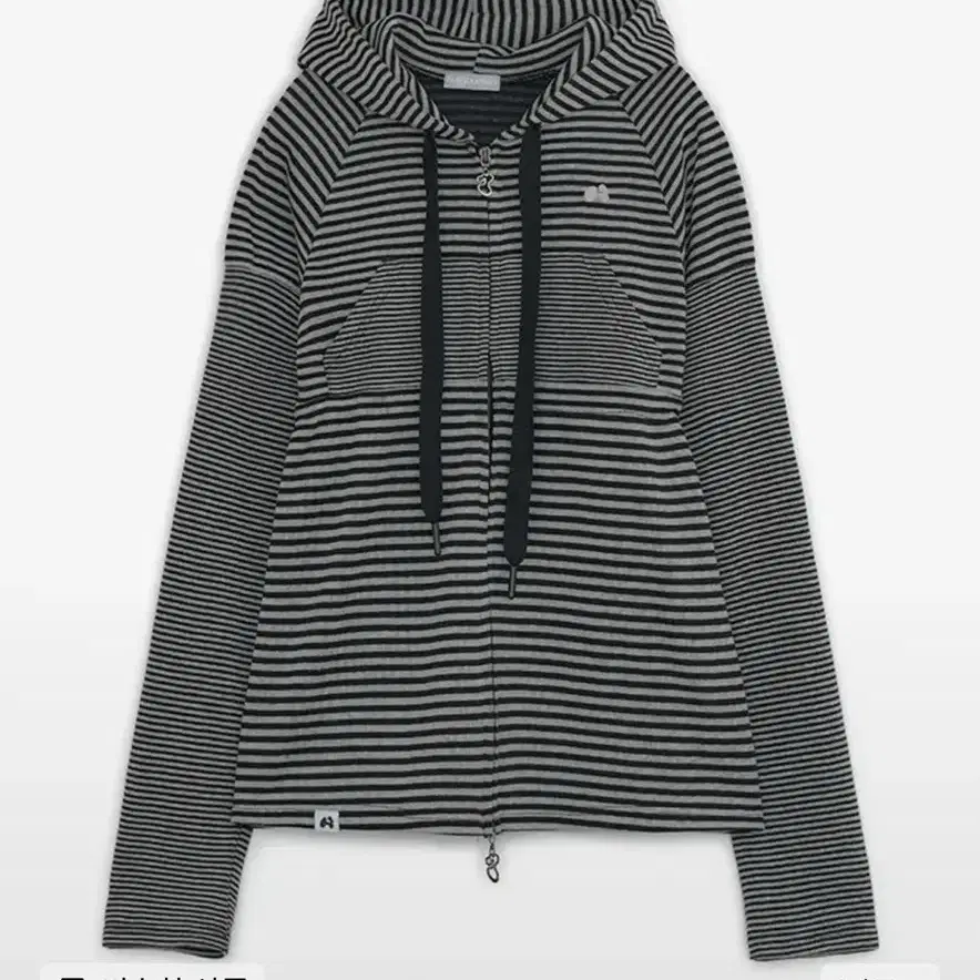 【hug your skin】 Stripe Korilakkuma hoodie zip-up /追跡付 Hug Your Skin Korilakkuma Print Hoodie Zip-Up (Charcoal) on