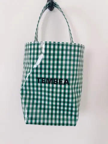 TEMBEA 템베아 버킷 토트 깅엄 체크 그린