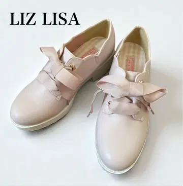 LIZLISA 핑크 리본 포함 통굽 신발