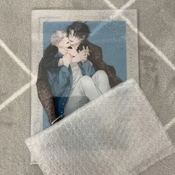순진하게 키스한 사키시타 센무 아크릴 플레이트 아크릴 보드 친필 사인