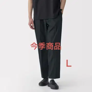 MUJI 신사용 바람이 잘 통하는 턱 테이퍼드 팬츠 L