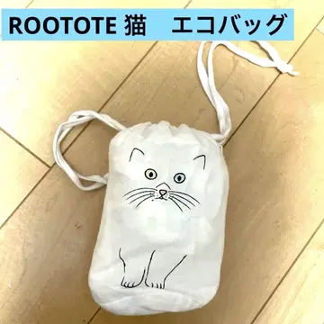 ROOTOTE 물방울 패턴 고양이 복조리 에코백