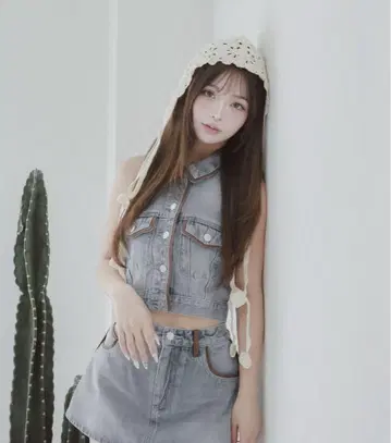 darich 스웨이드 파이핑 데님 상의