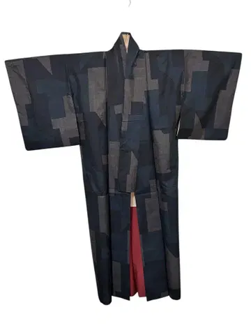 기모노 오시마 츠무기 모노톤