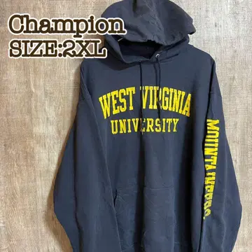 Champion 챔피온 후드티 블랙 2XL 칼리지 로고