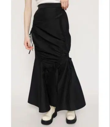 SLY GATHER SLIM FLARE SK 개더 슬림 플레어 스커트