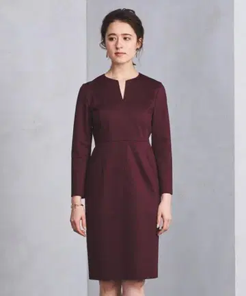 [미품] UNITED ARROWS UBCS 센터 스티치 7부 소매 원피스