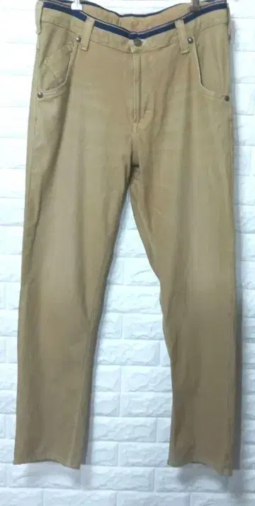 새상품급 L EDWIN 503 저지 스트레치 치노 칼라 테이퍼드 L