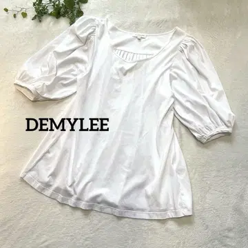 [새상품급] DEMYLEE 데밀리 퍼프 슬리브 티셔츠 반팔 화이트