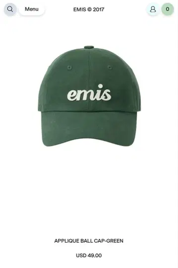 emis 아플리케 볼 캡