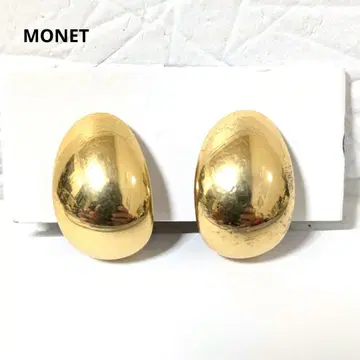 심플 MONET 귀걸이 달걀형 콩 골드 도금 빈티지