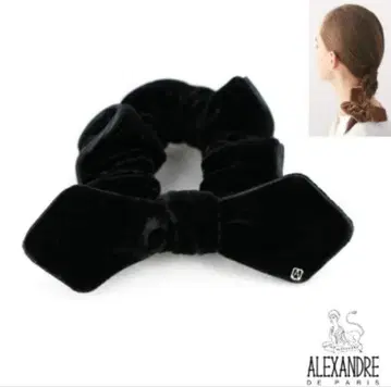 ALEXANDRE DE PARIS 리본 스크런치 벨벳