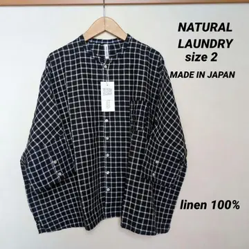 NATURAL LAUNDRY 선염 린넨 랜드스케이프 셔츠