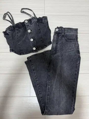 데님 뷔스티에 셋업