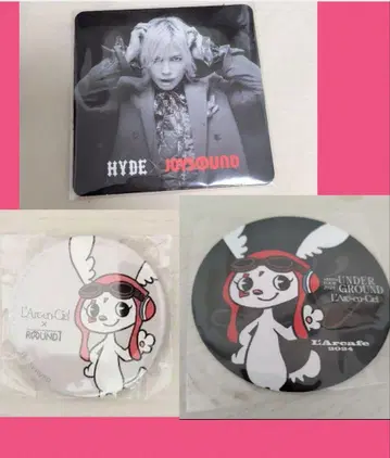 HYDE 라르크 루시엘 짱 코스터 캔뱃지