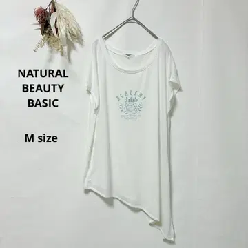 내추럴 뷰티 베이직 반팔 튜닉 M 돌먼 슬리브 로고 티