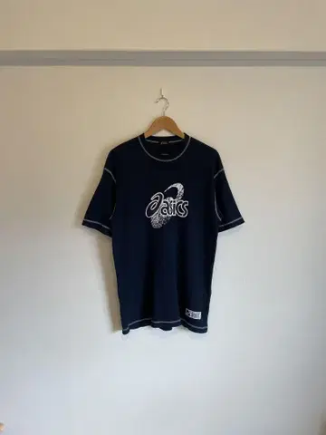90s 아식스 네이비 써멀 티셔츠 XL