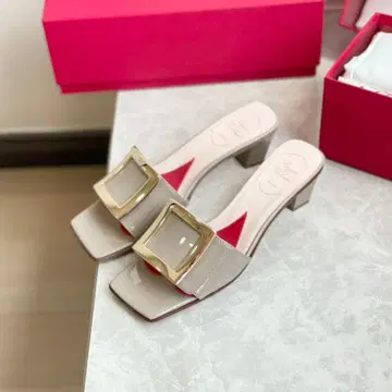Roger Vivier Bikini Love 뮬 샌들 천연 가죽 힐