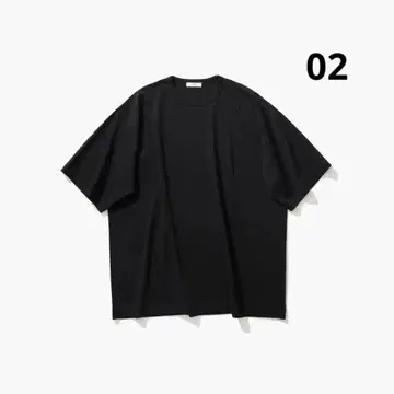 새상품 ATON 스테디셀러 DRY COTTON 크루넥 티셔츠 02 블랙