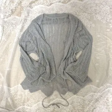 그레이 레이스 가디건 모리걸 페어리 그런지