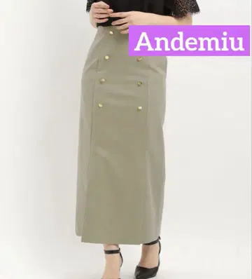 신상 Andemiu 마린 I 라인 스커트 S