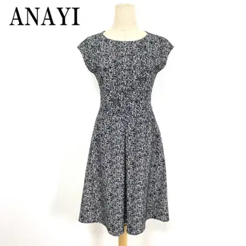 LA5783 아나이 롱 원피스 플레어 프렌치 슬리브 블랙 38