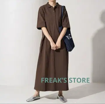 [미사용 새상품] FREAK'S STORE 카라 부착 폴로 반팔 원피스