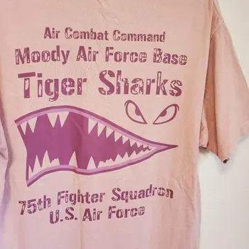 레어 디자인 AVIREX Tiger Sharks 티셔츠 핑크 M