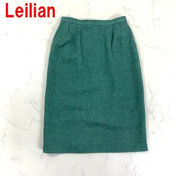 A4933 레리안 롱 스커트 울 실크 안감 있음 녹색 9