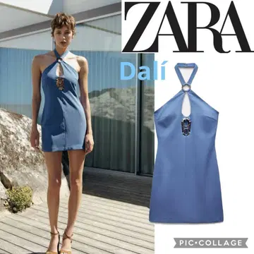 완판템 택 포함 새상품 ZARA 자라 홀터넥 원피스 미니 원피스