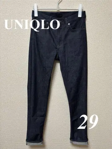 [ UNIQLO ] 새상품급 슬림핏 청바지 / 셀비지 29inch 네이비