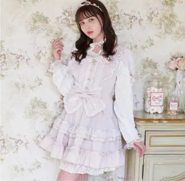 LIZLISA 티아라 리본 티어드 원피스 핑크
