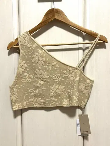 Eaphi one shoulder leaf bustier