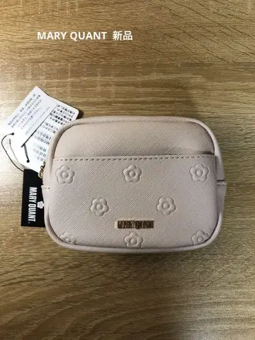 MARY QUANT 심플 엠보싱 데이지 미니 파우치