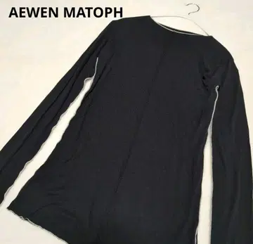 AEWEN MATOPH 이우엔마토프 롱 리브 니트 티셔츠 블랙