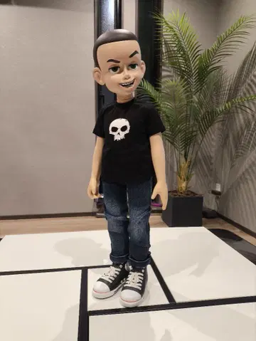 스켈레톤 머리 캐릭터 피규어