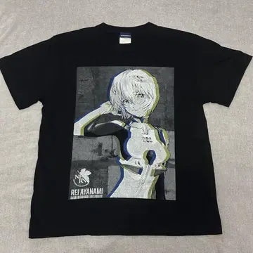 EVANGELION 에반게리온 아야나미 레이 애니메이션 티셔츠 블랙 M